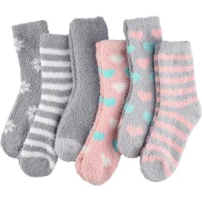 6 Pack Fluffy Comfort Socks – Soft and Cozy for All Seasons