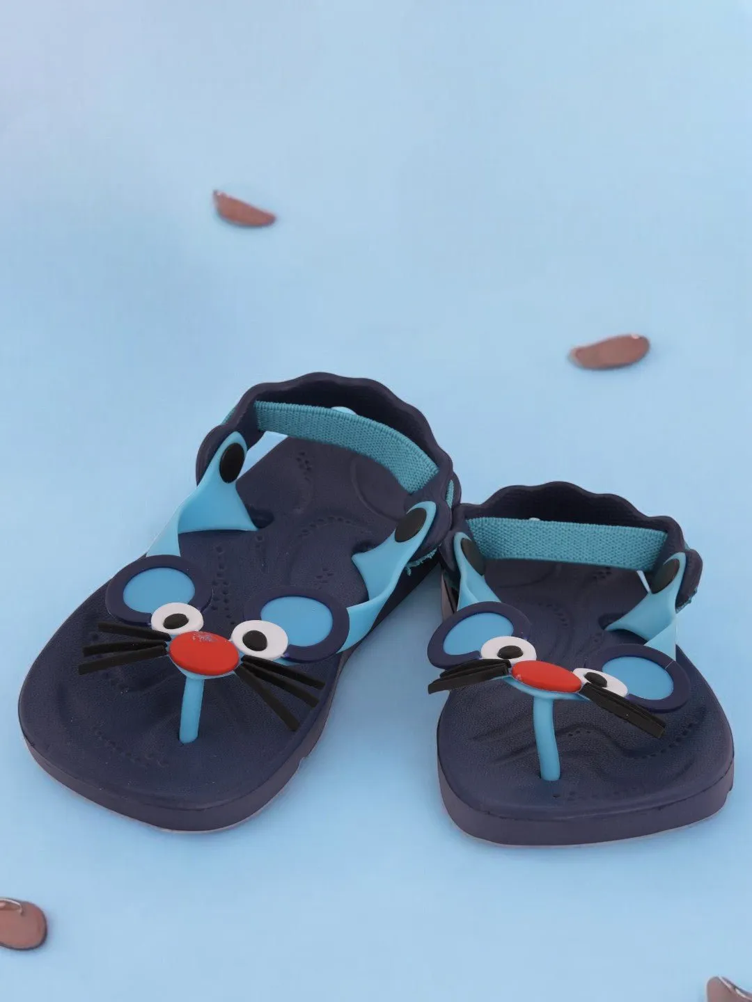 Adorable Mouse Design Sandals for Boys - Navy and Blue