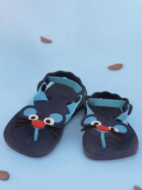 Adorable Mouse Design Sandals for Boys - Navy and Blue
