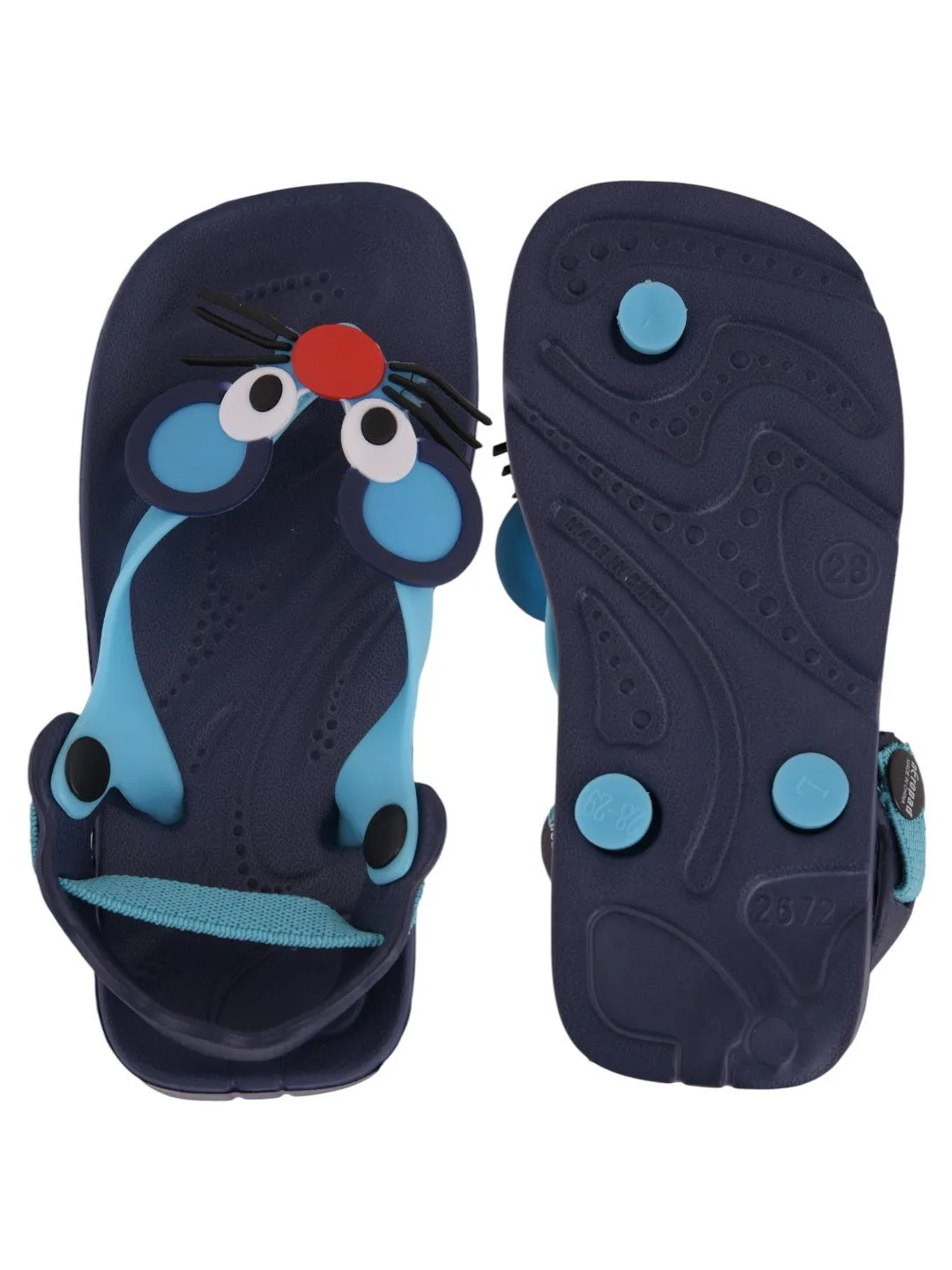 Adorable Mouse Design Sandals for Boys - Navy and Blue
