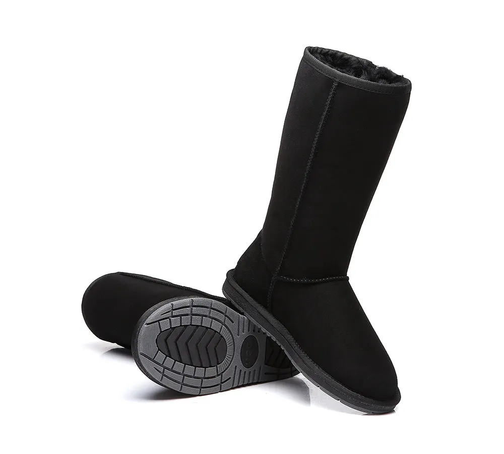 AUSTRALIAN SHEPHERD® UGG Boots Double Face Sheepskin Wool Tall Side Zip