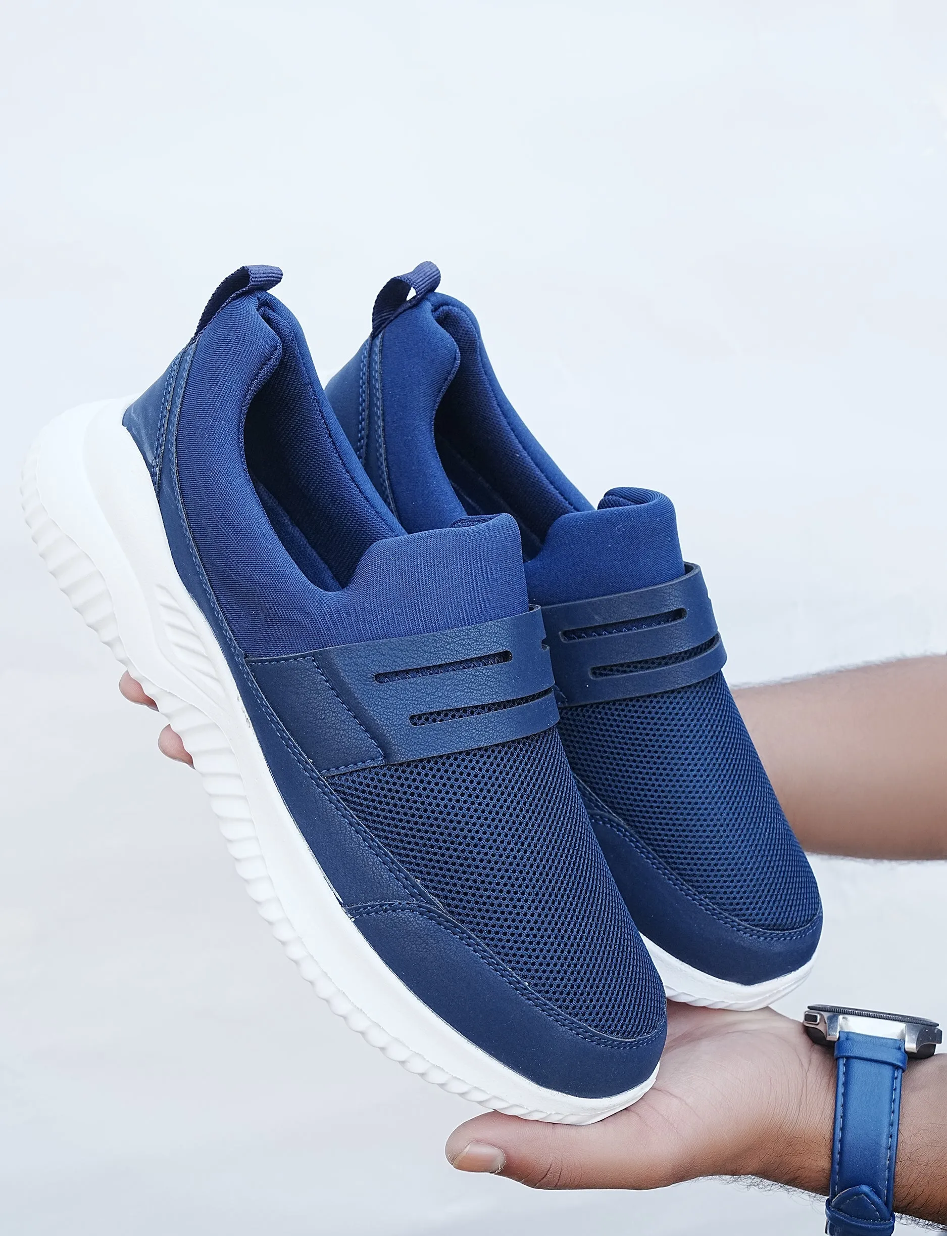 Azure Glide Slip-On Sneakers