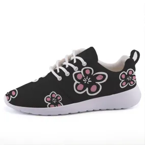 Black Floral Medley Lightweight fashion sneakers casual sports shoes