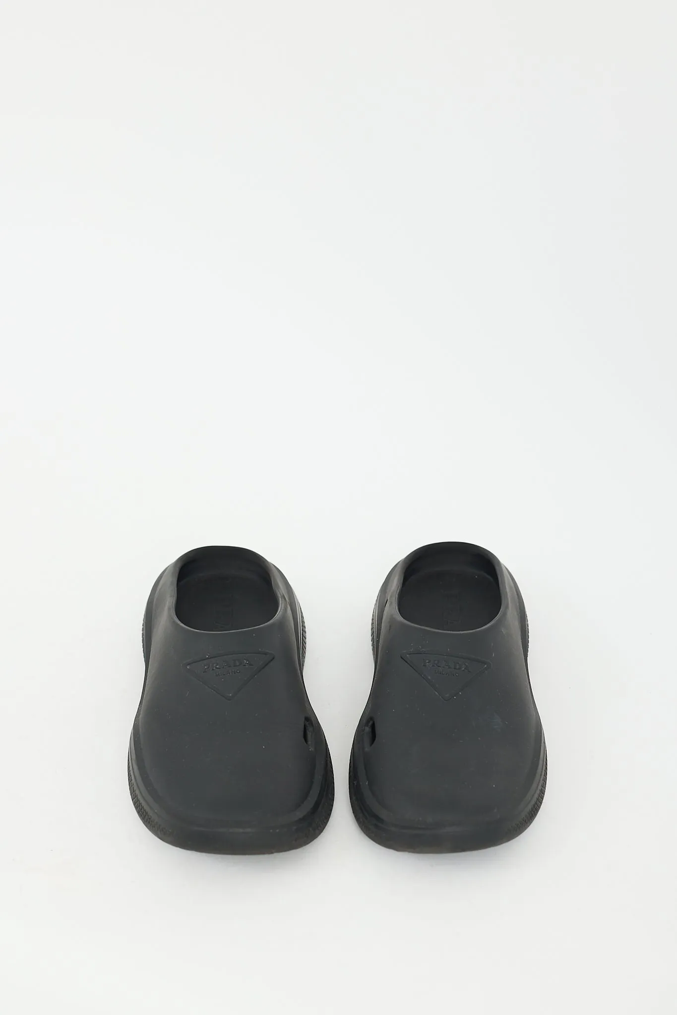 Black Foam Rubber Logo Mule