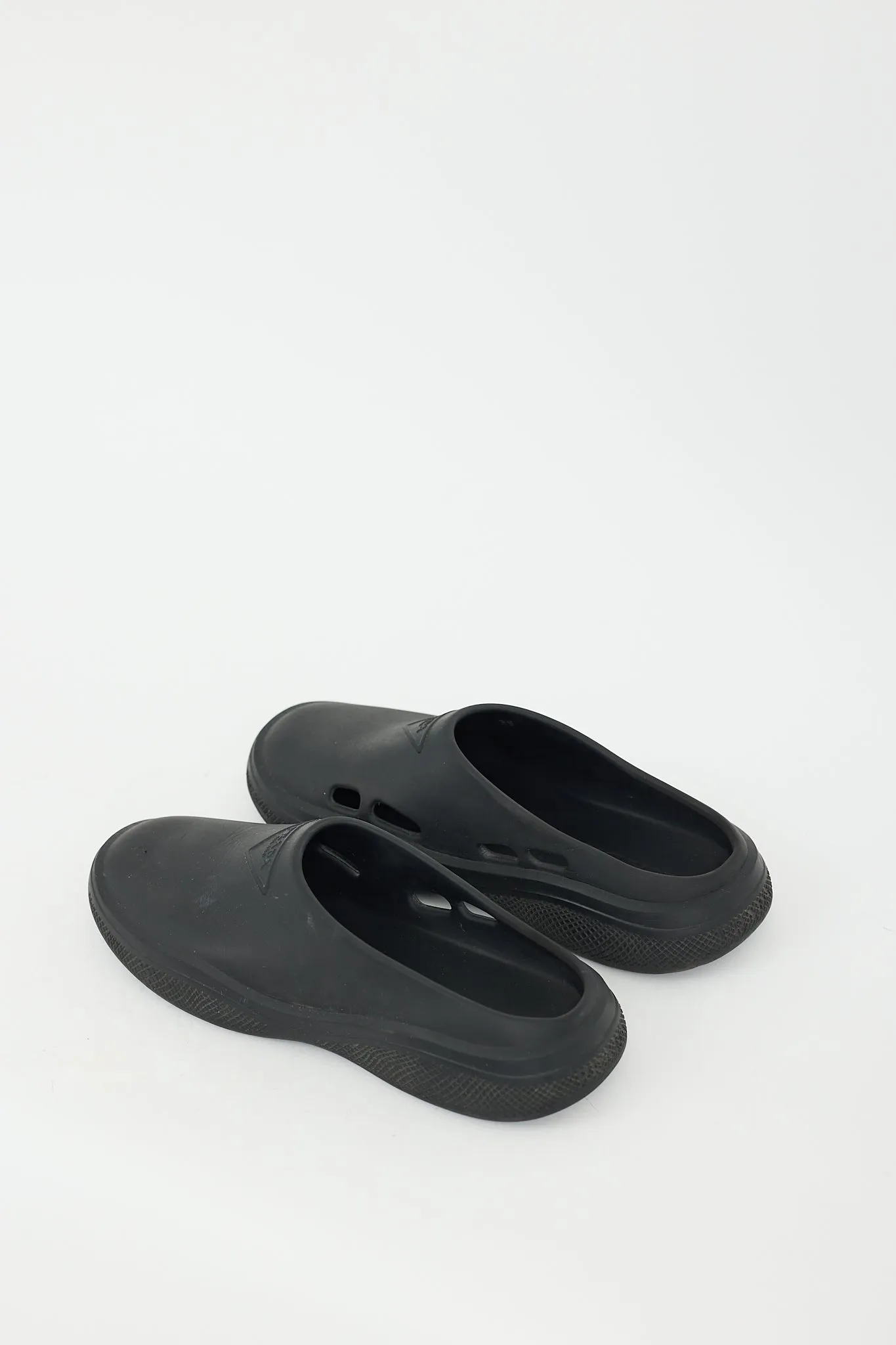 Black Foam Rubber Logo Mule