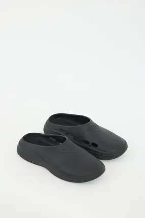 Black Foam Rubber Logo Mule
