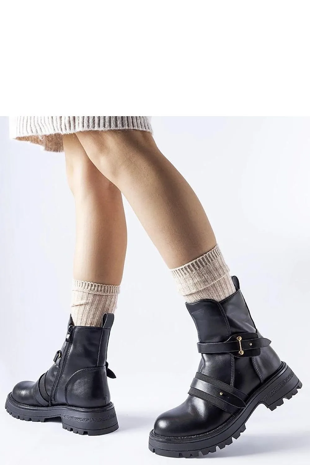 Black insulated ankle boots