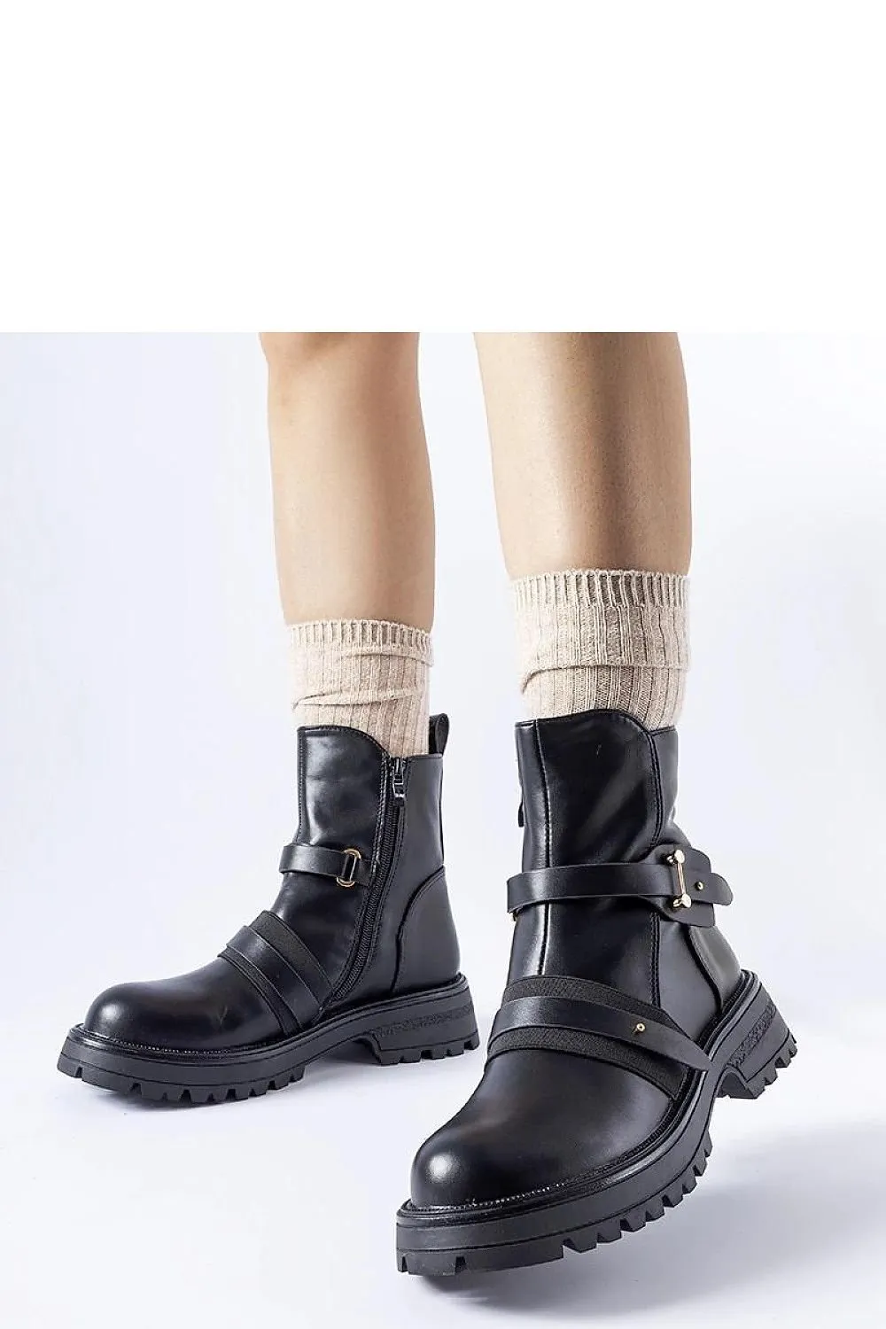 Black insulated ankle boots