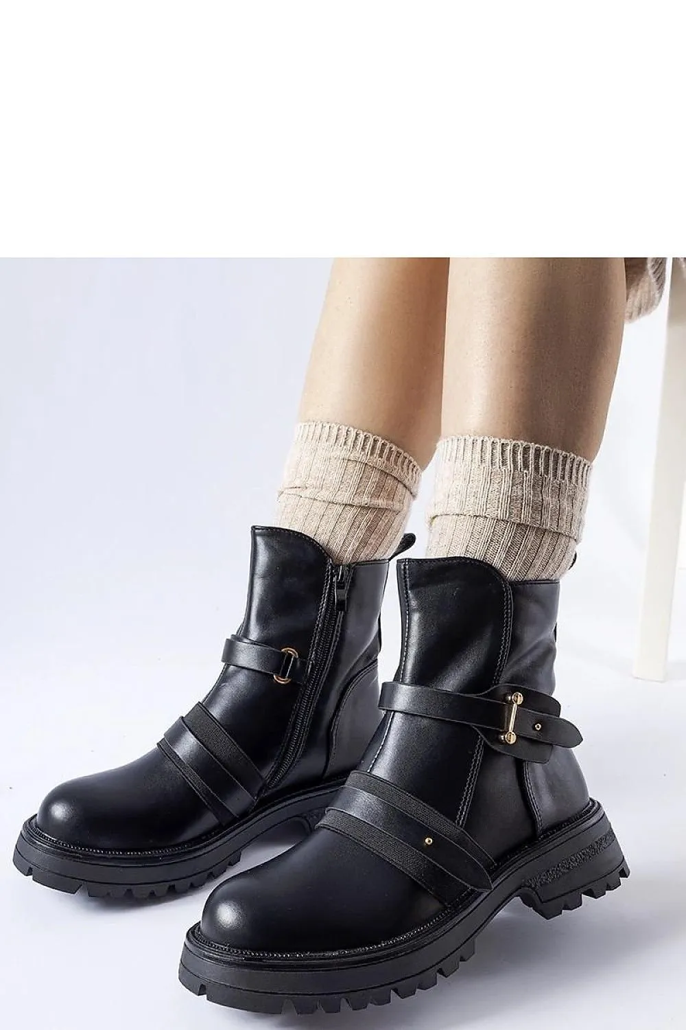Black insulated ankle boots