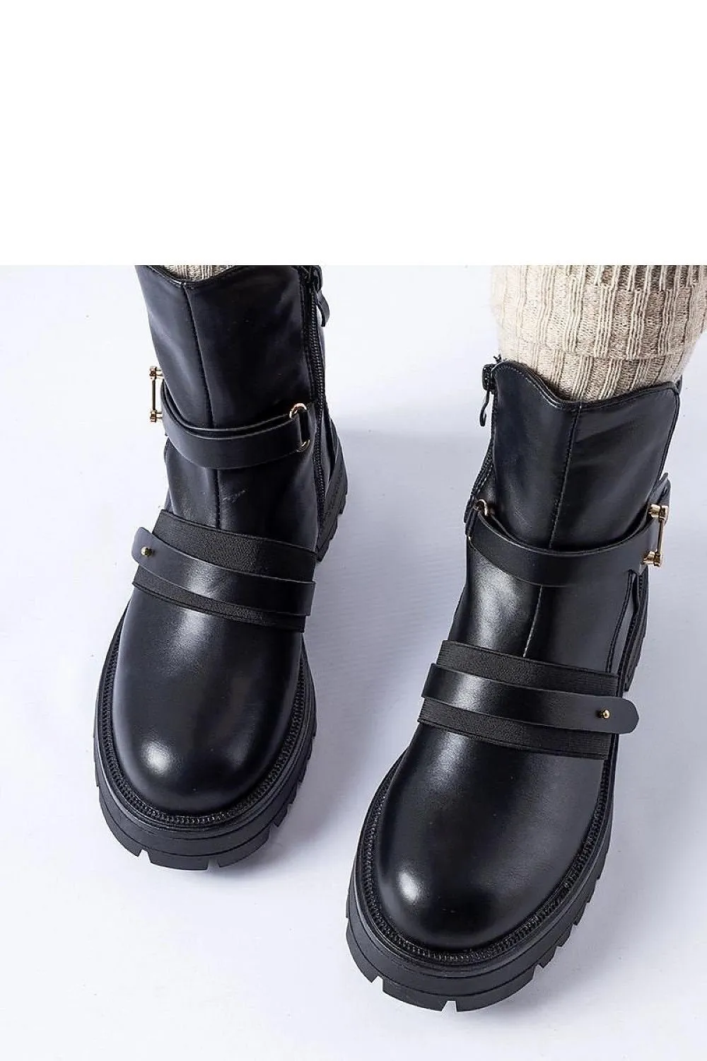 Black insulated ankle boots