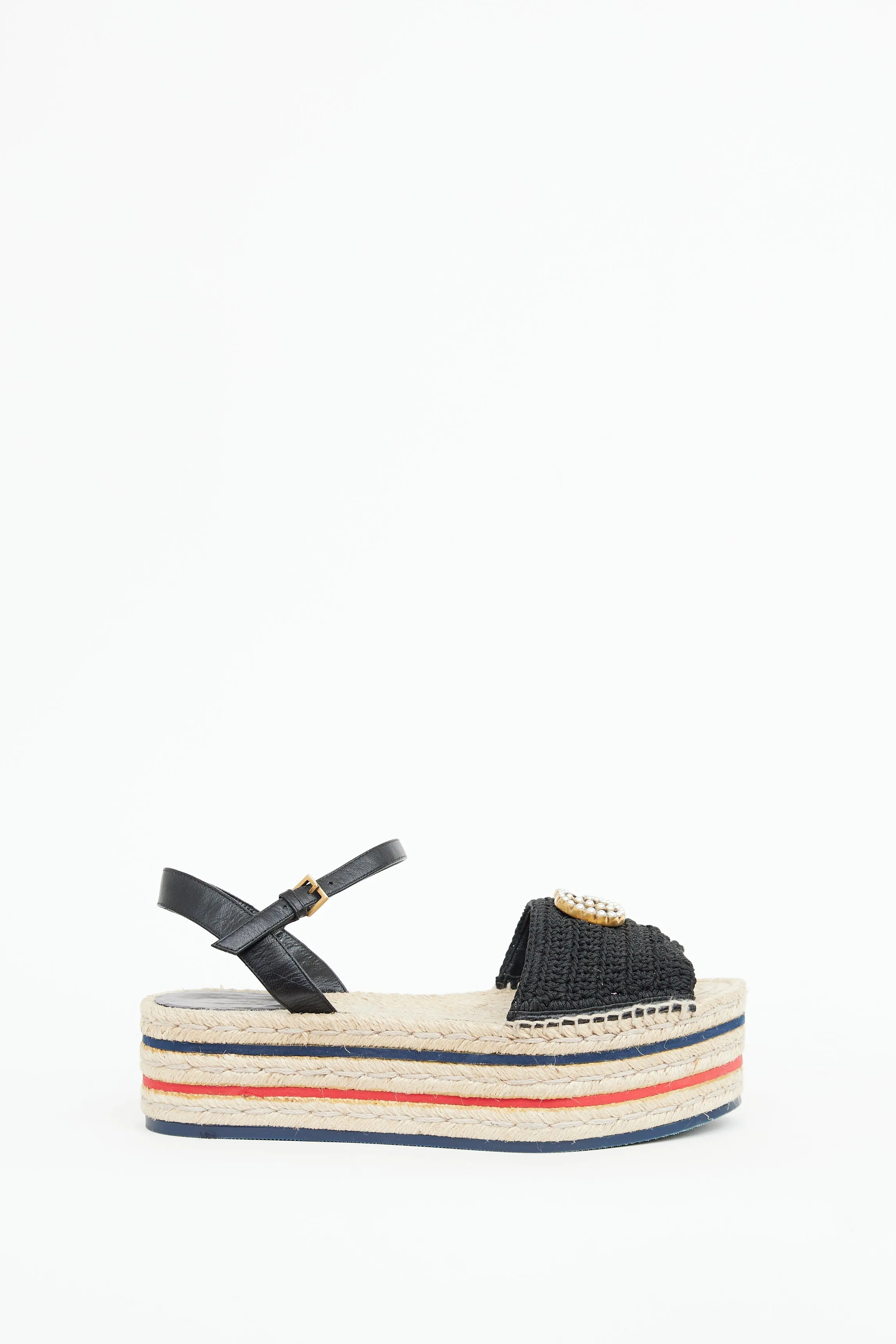 Black Lilibeth Platform Espadrille