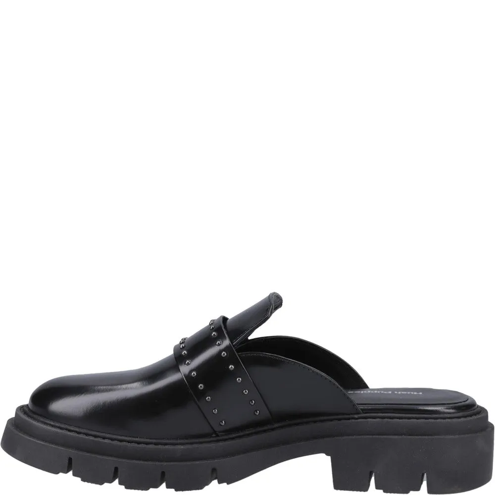 Black Nicole Studded Mules