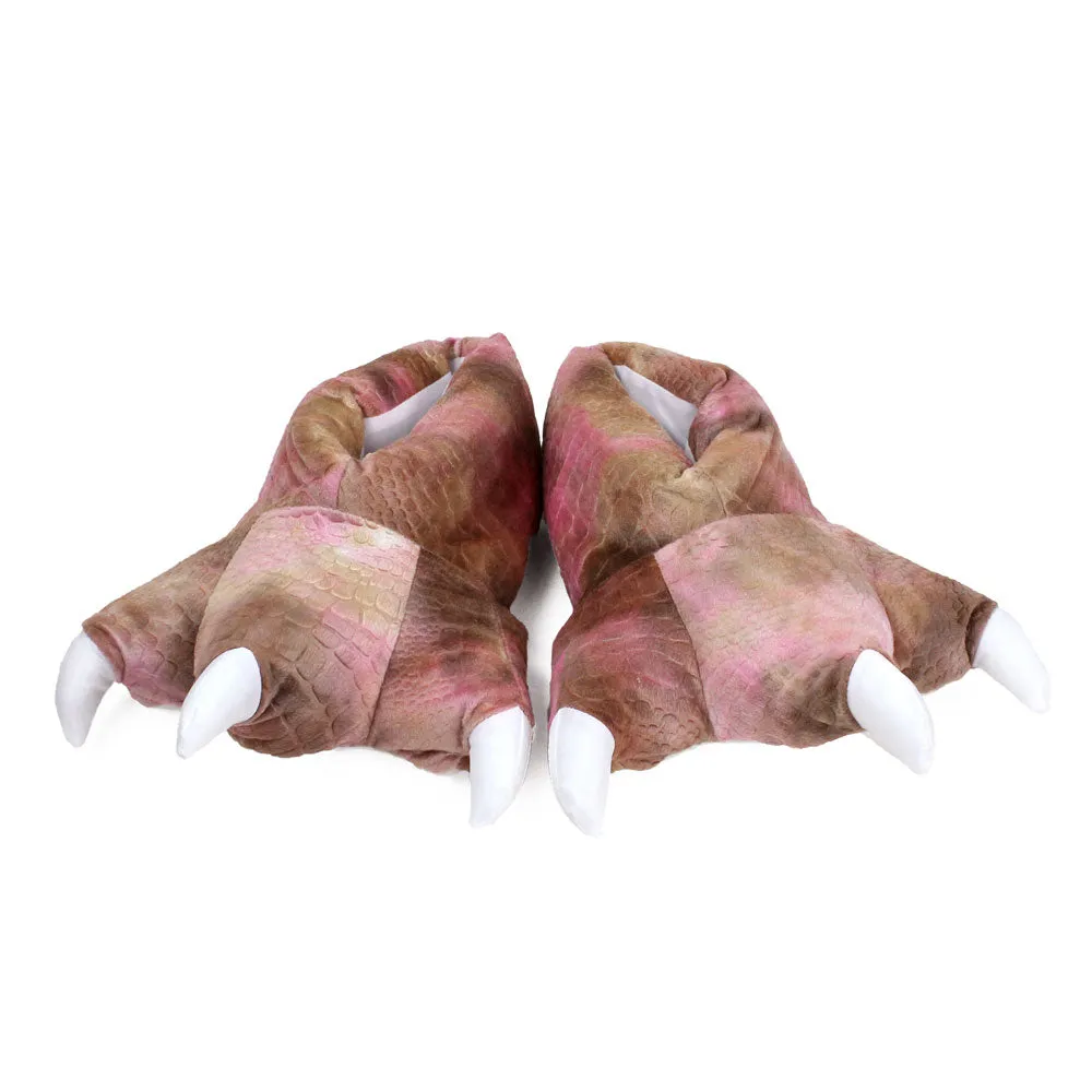 Brown Dinosaur Novelty Slippers JulesRoche Plush Comfort