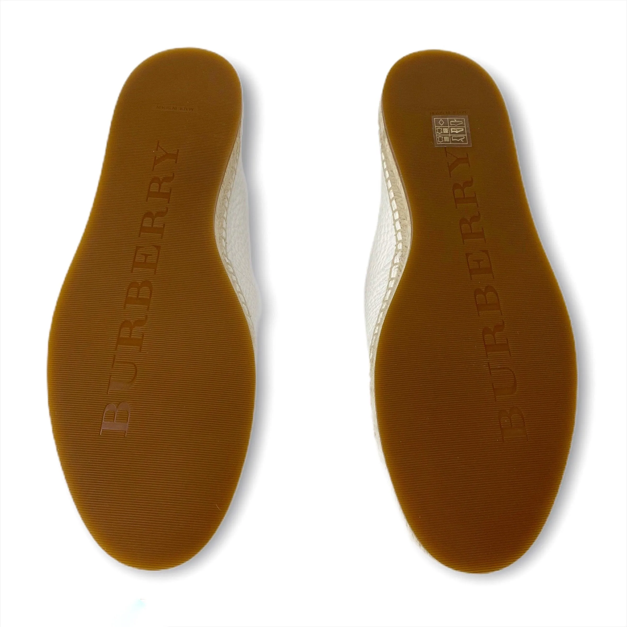 Burberry White Pateman Espadrilles 41