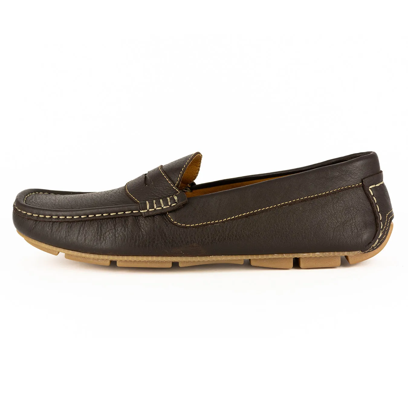 Cairo : Men's Leather Moccasin in Choc Delta