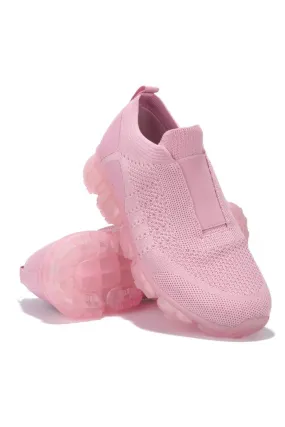 Cape Robbin Runaway Pink Slip On Lightweight Flexible Stretch Knit Sneakers