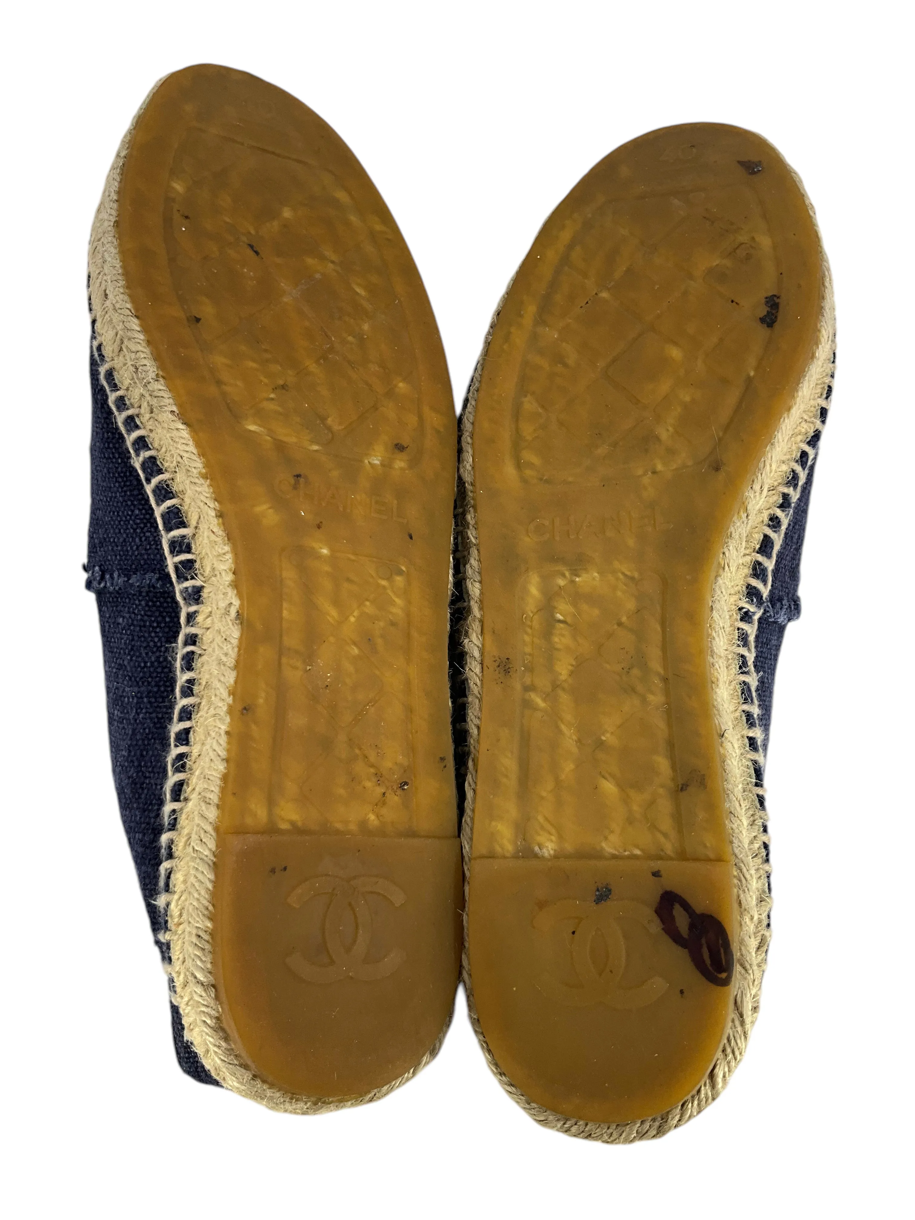 CHANEL Tweed CC Espadrilles Size 10