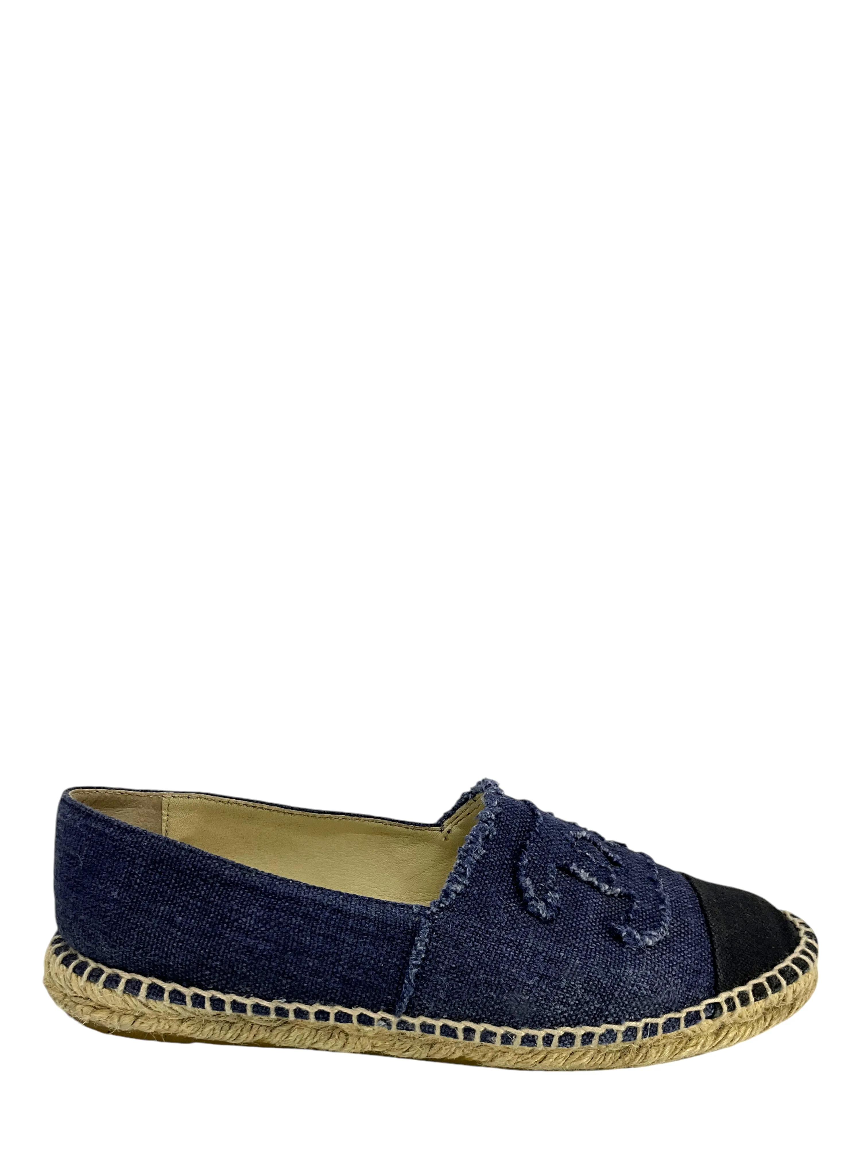 CHANEL Tweed CC Espadrilles Size 10