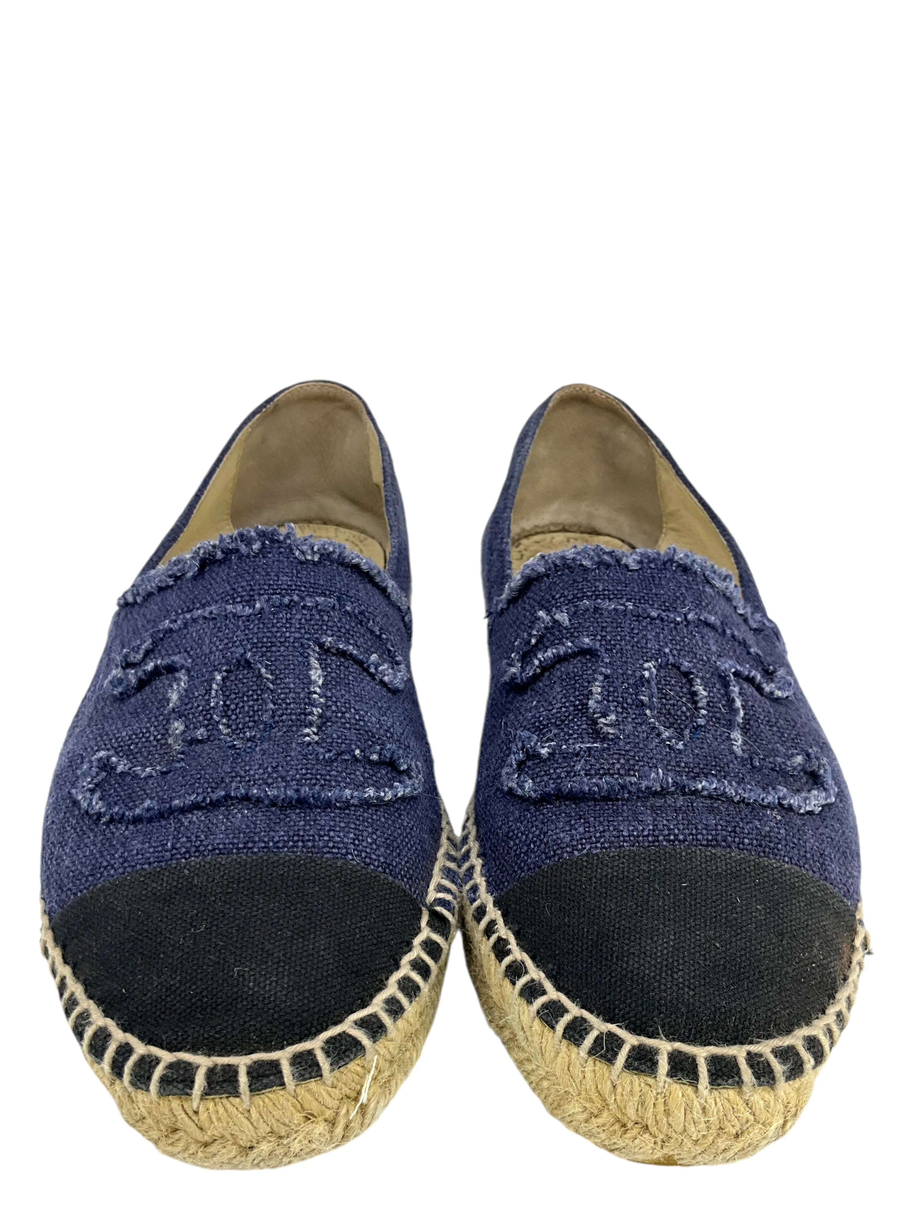 CHANEL Tweed CC Espadrilles Size 10