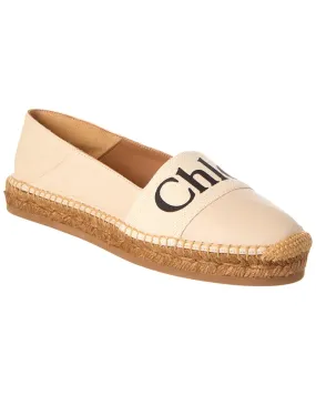 Chloé Woody Leather Espadrille