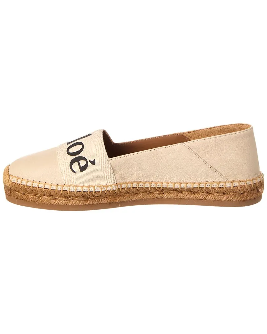 Chloé Woody Leather Espadrille