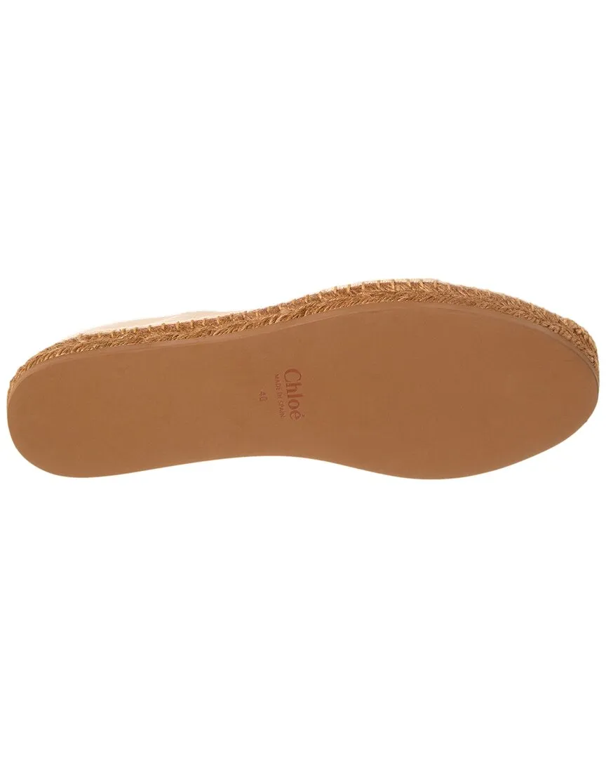 Chloé Woody Leather Espadrille