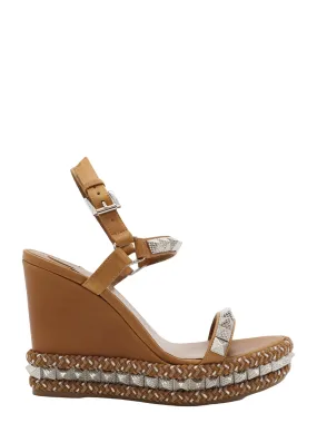 Christian Louboutin Pyraclou 110 mm Espadrilles in Terra | In-Store Only