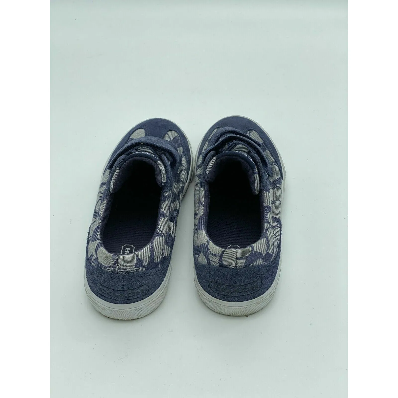 Coach Priya Blue Canvas Suede Sneakers Size 9B