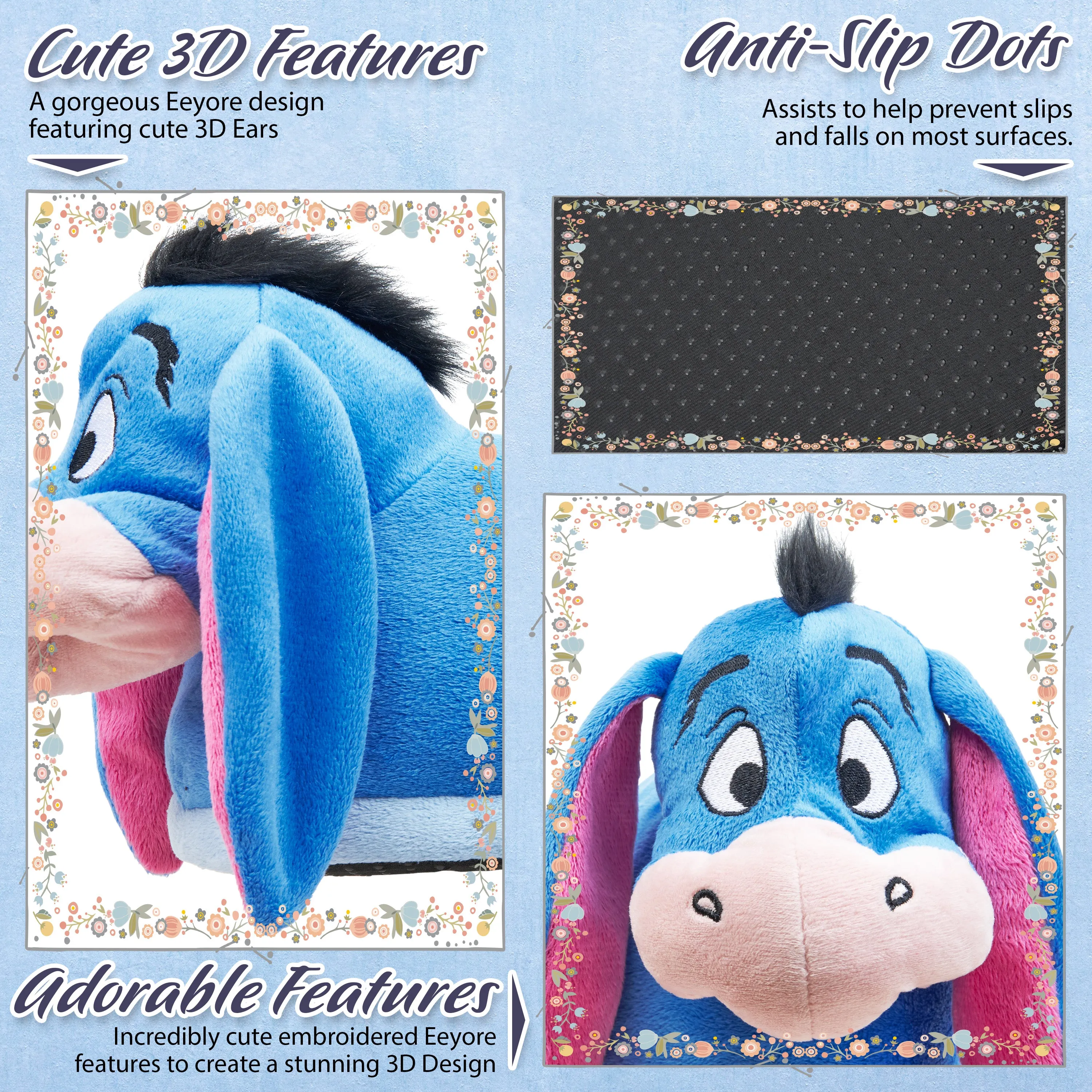Disney Slippers Women, Plush Ladies Slippers, Eeyore Gifts