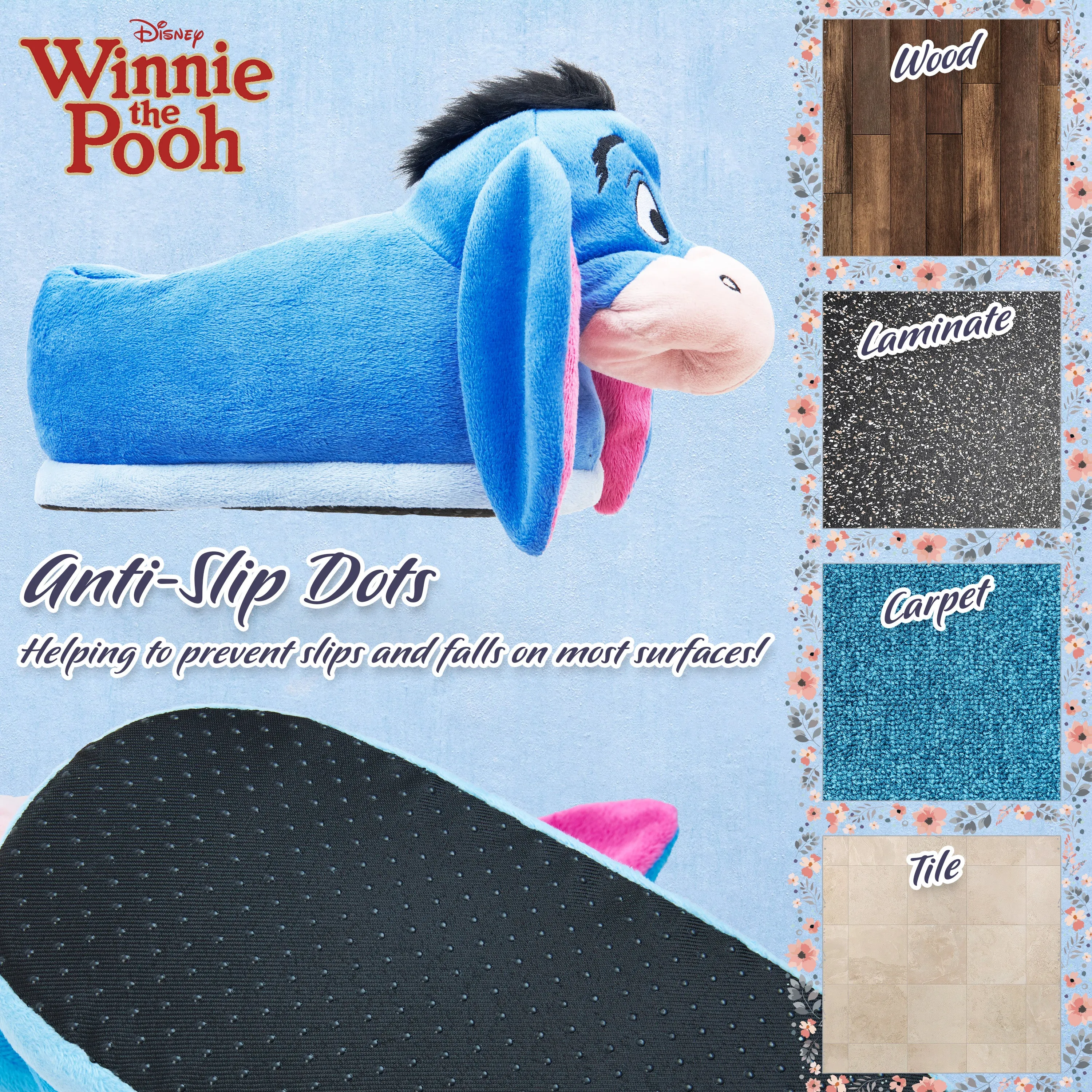 Disney Slippers Women, Plush Ladies Slippers, Eeyore Gifts