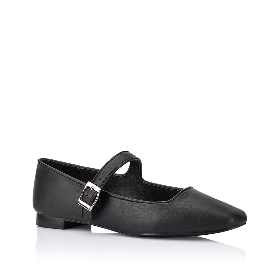Eden Mary Jane Flats - Black