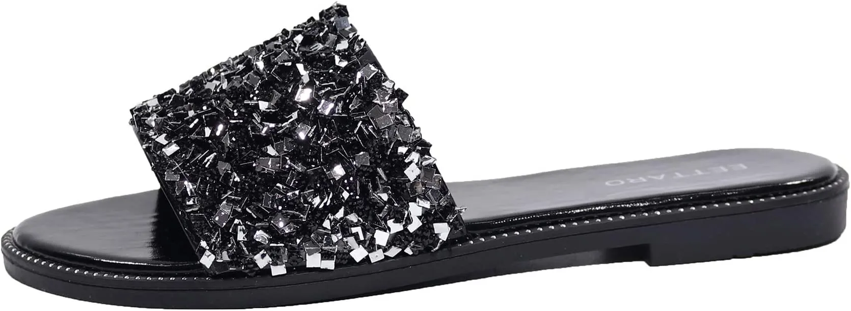 Encrusted Gold Sparkle Fashion Sandals