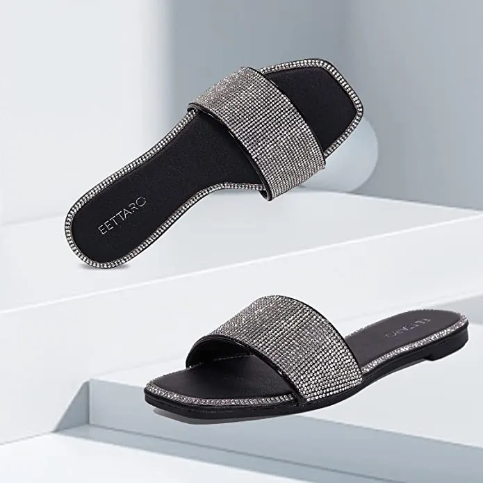 Encrusted Gold Sparkle Fashion Sandals