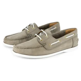 Exwaya : Men's Leather Boat Shoe in Greyscale
