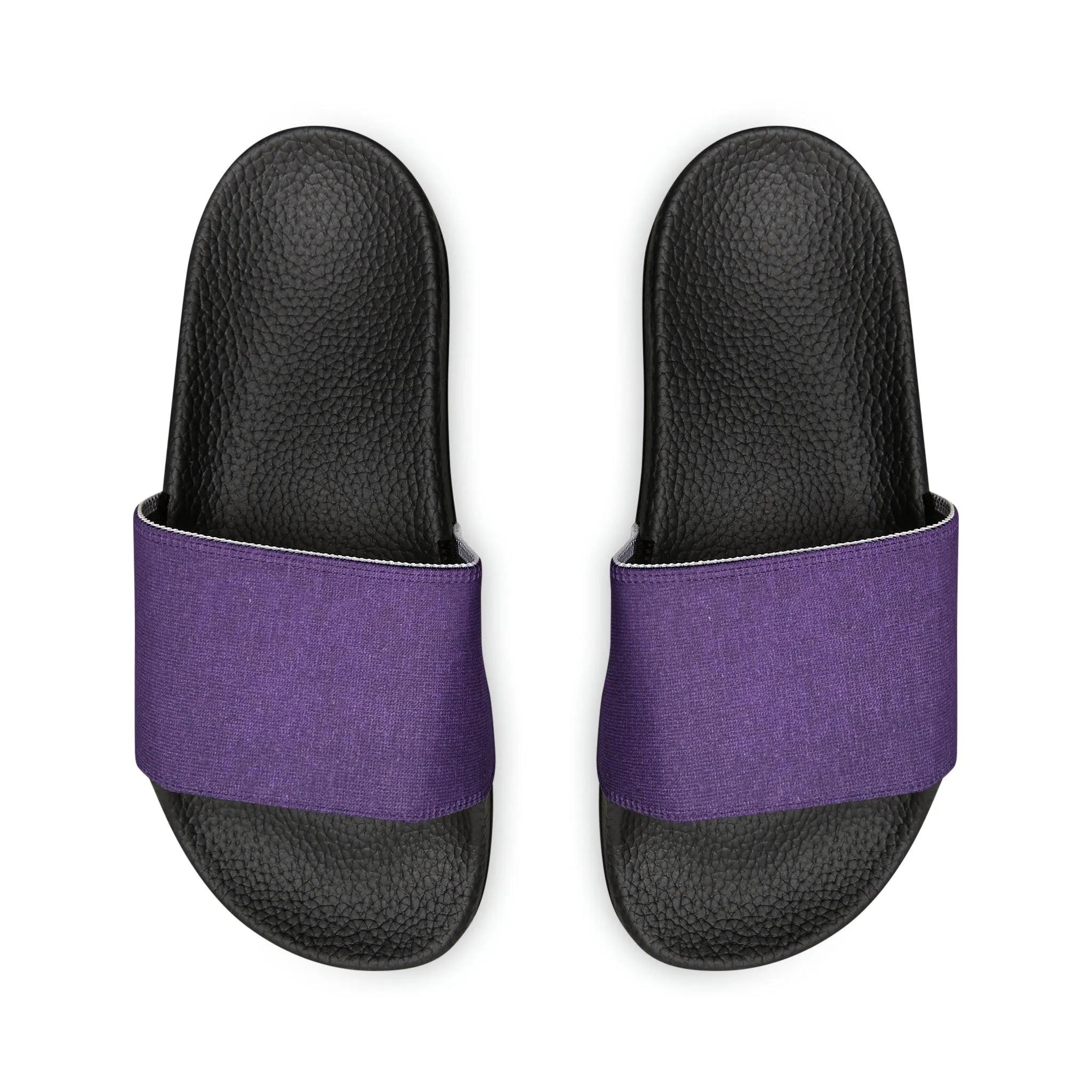 Faux Purple Silk Youth PU Slide Sandals