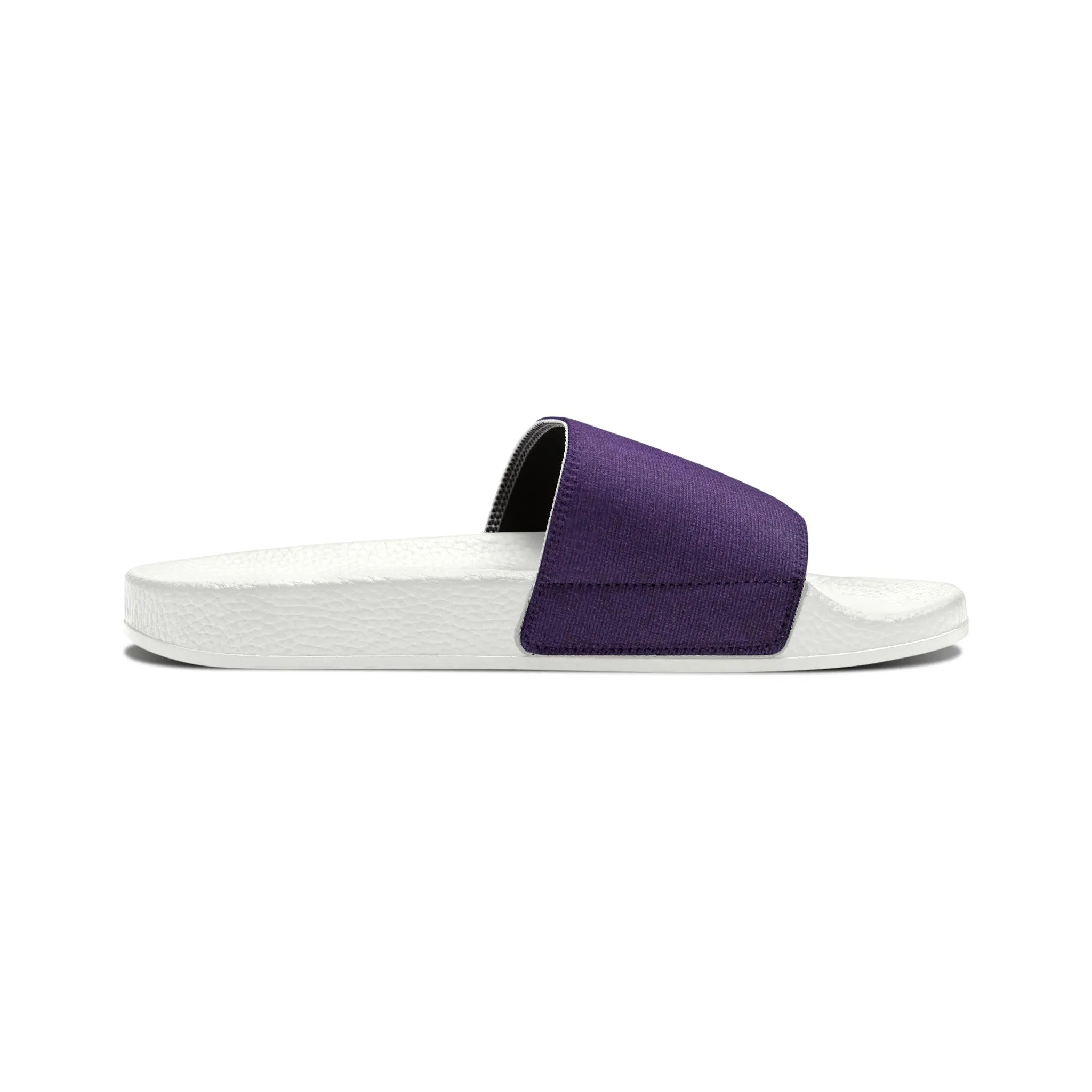 Faux Purple Silk Youth PU Slide Sandals