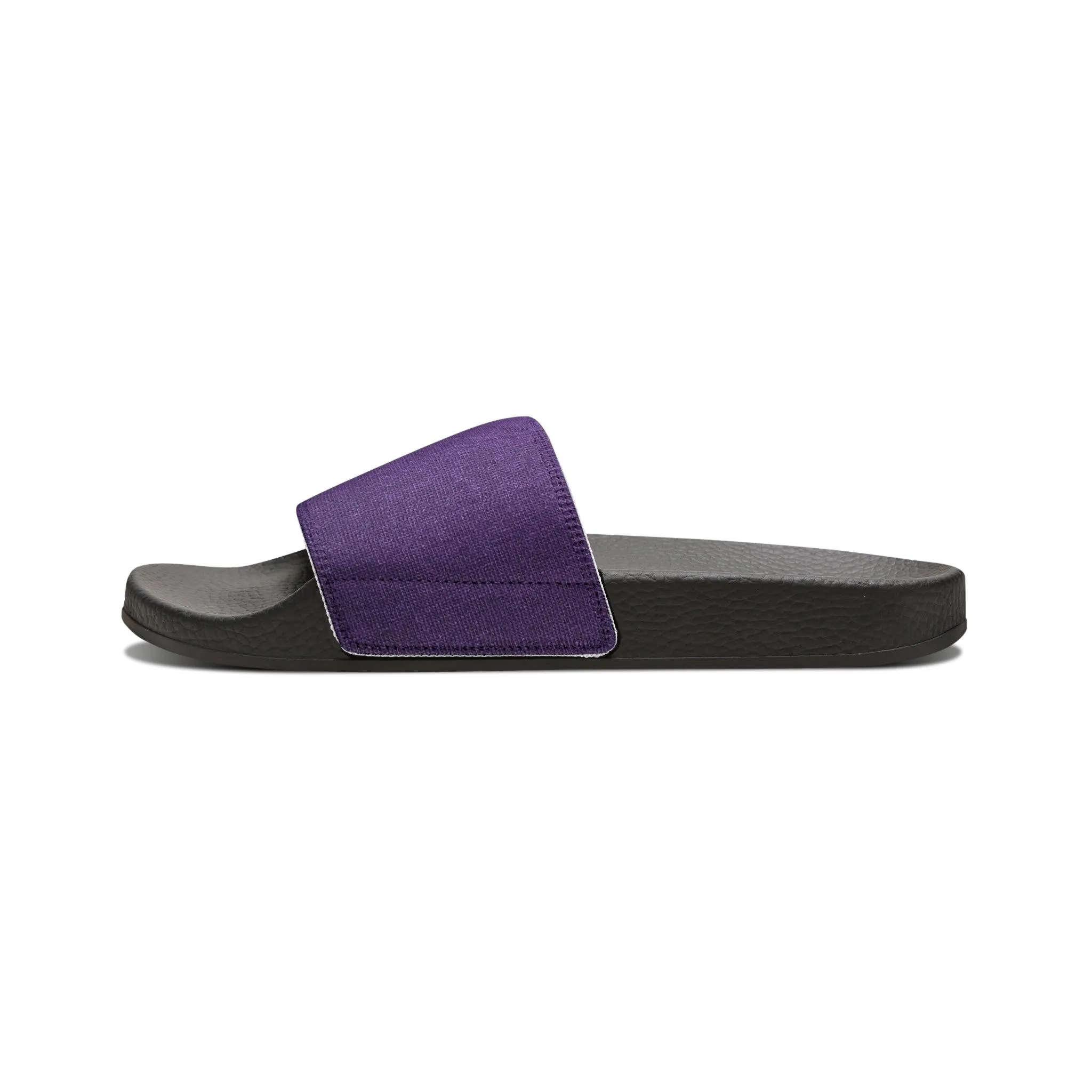 Faux Purple Silk Youth PU Slide Sandals
