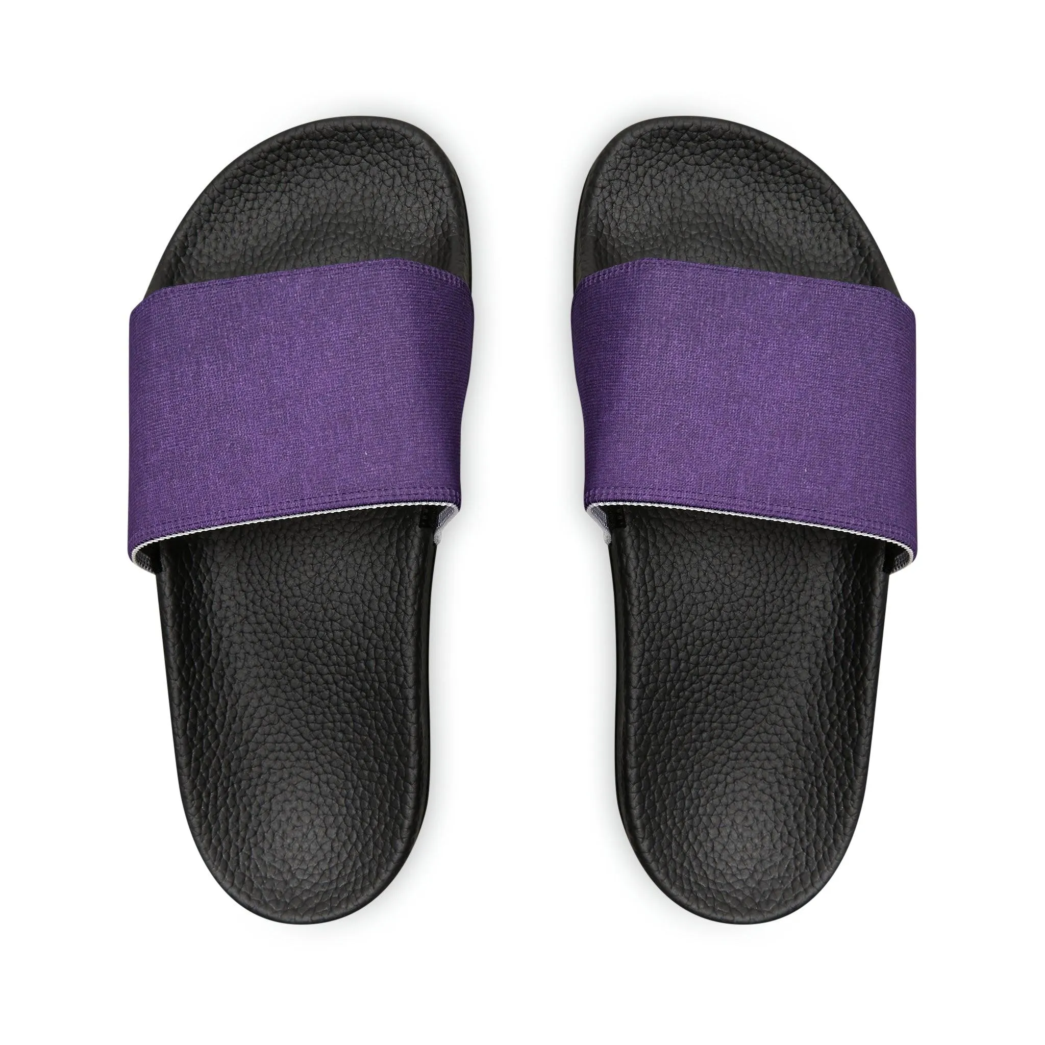 Faux Purple Silk Youth PU Slide Sandals