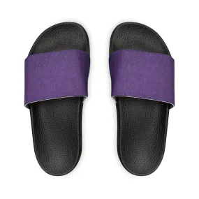 Faux Purple Silk Youth PU Slide Sandals