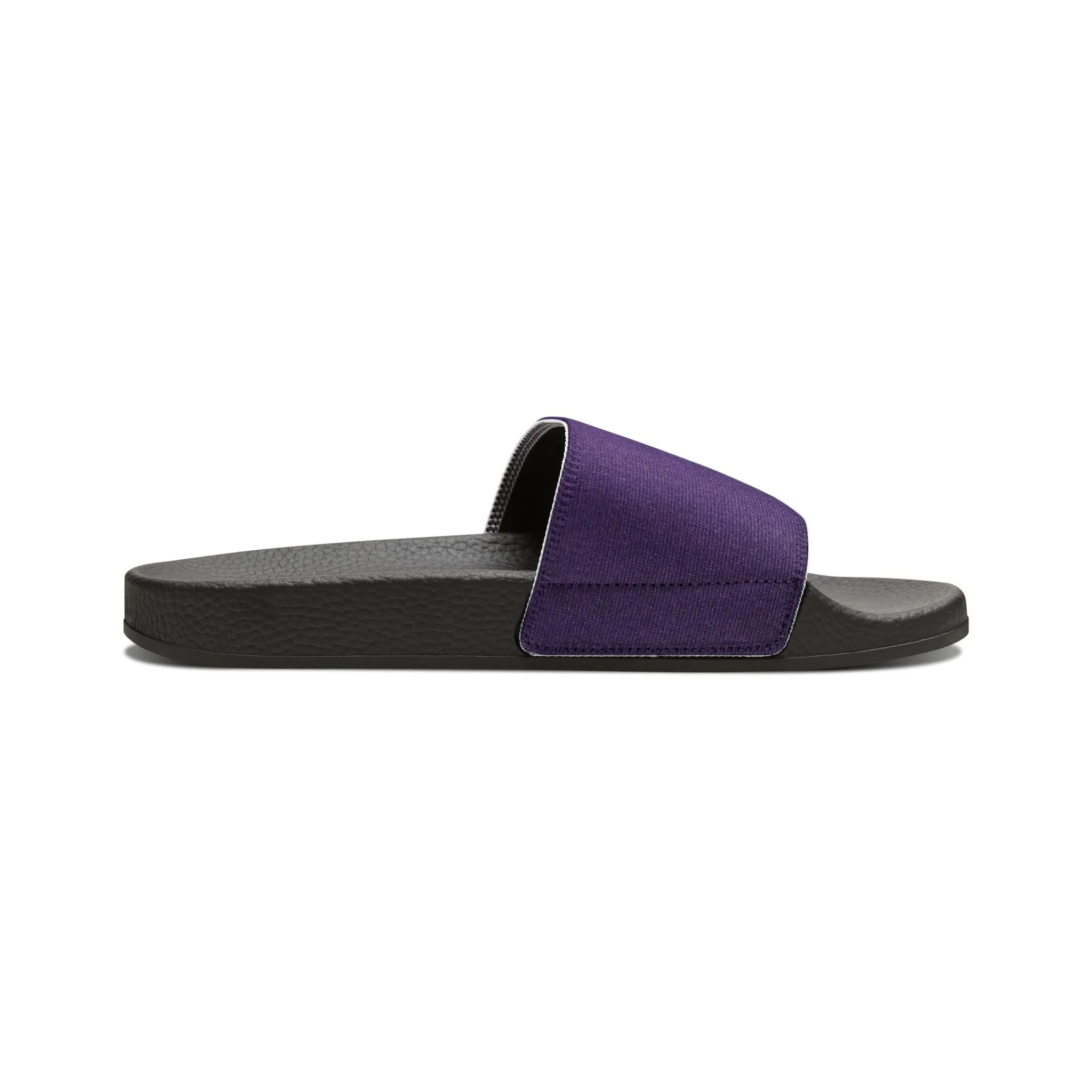 Faux Purple Silk Youth PU Slide Sandals