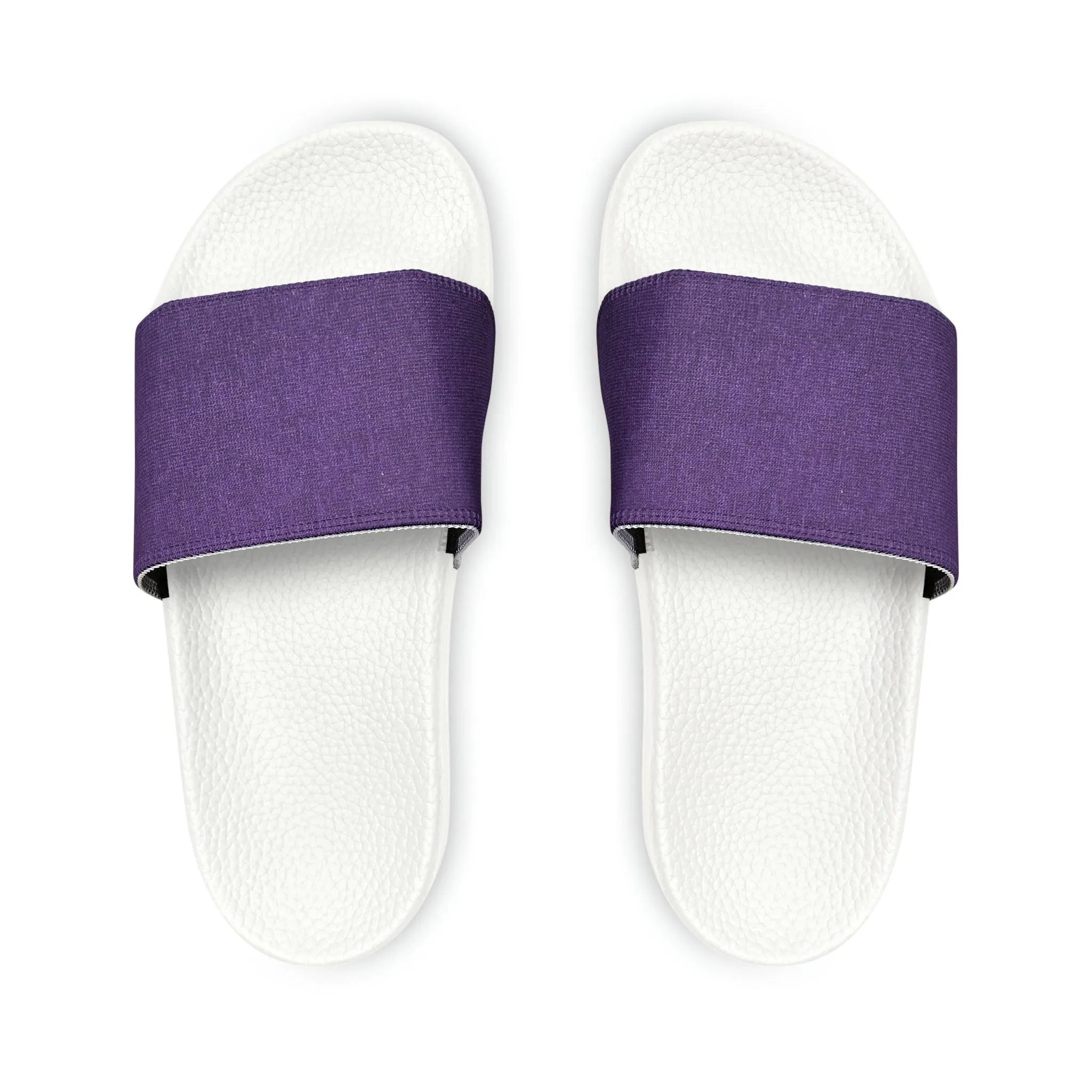 Faux Purple Silk Youth PU Slide Sandals