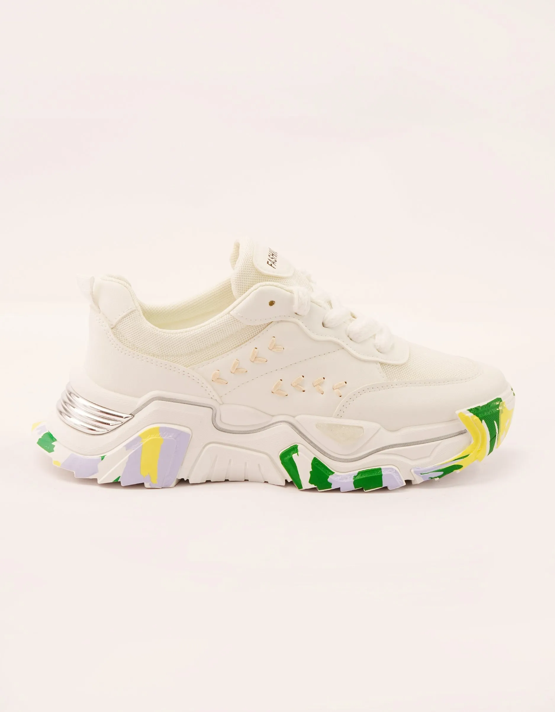 Fusion Dynamics White Chunky Sneakers
