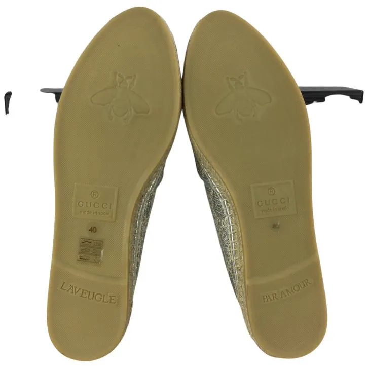 Gucci Women's Espadrilles Heritage GG Lame Espadrilles