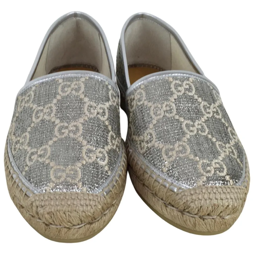 Gucci Women's Espadrilles Heritage GG Lame Espadrilles