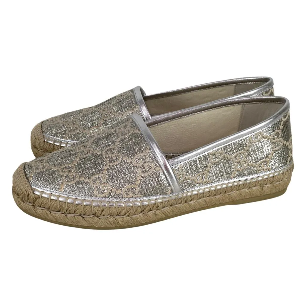 Gucci Women's Espadrilles Heritage GG Lame Espadrilles