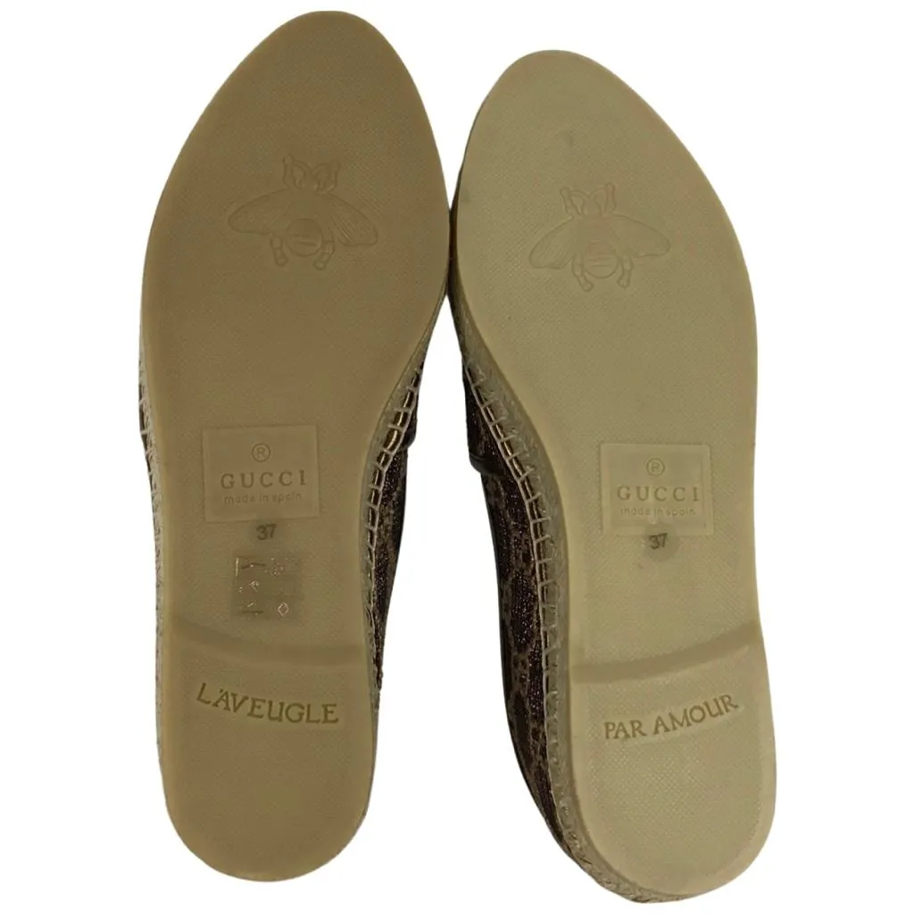 Gucci Women's Espadrilles Heritage GG Lame Espadrilles