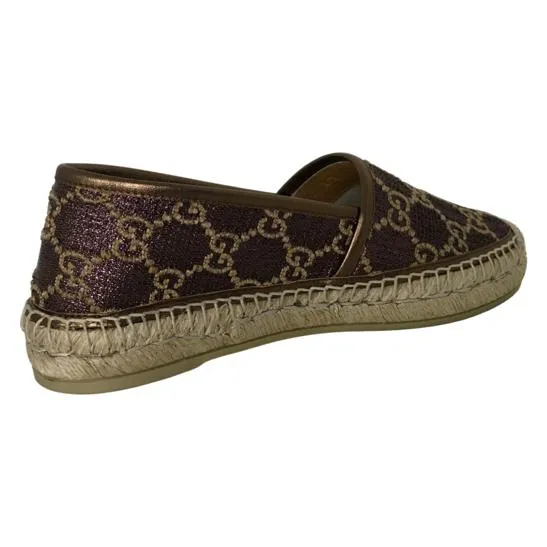 Gucci Women's Espadrilles Heritage GG Lame Espadrilles
