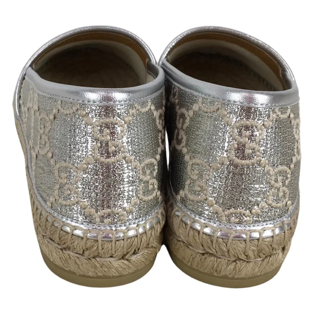 Gucci Women's Espadrilles Heritage GG Lame Espadrilles