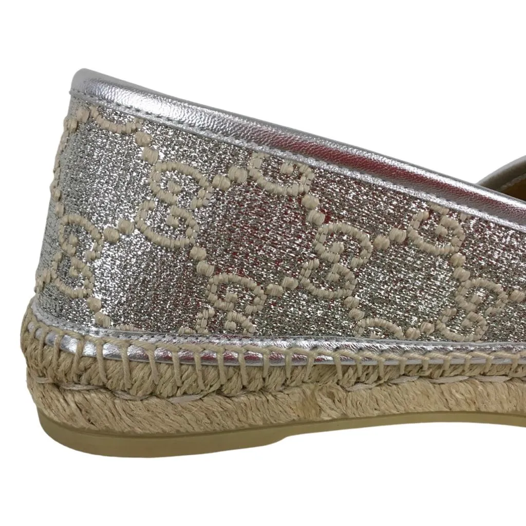 Gucci Women's Espadrilles Heritage GG Lame Espadrilles
