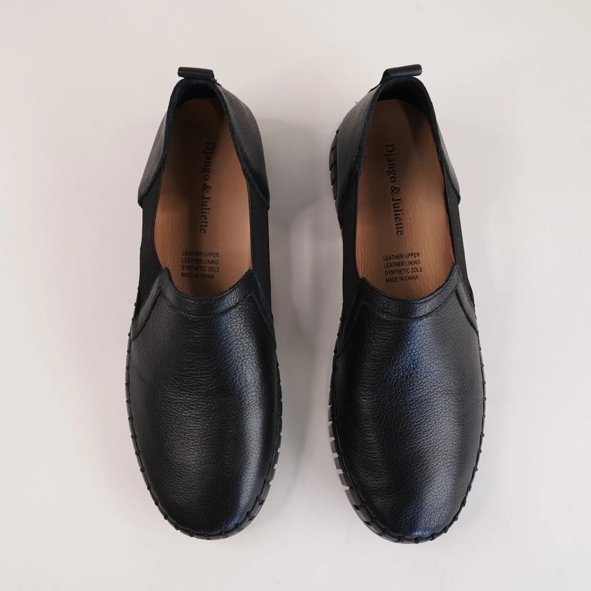 Harmless Black/ Black Sole Leather Sneakers